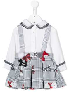 Lapin House платье в ломаную клетку с бантом