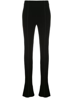 Mugler длинные расклешенные брюки