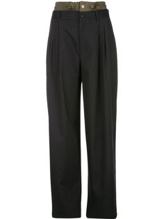 Monse combined striped trousers