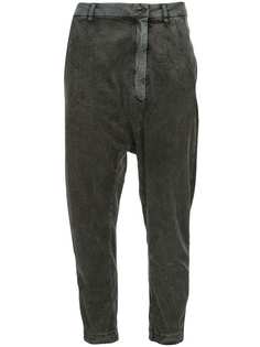 Transit cropped drop-crotch trousers