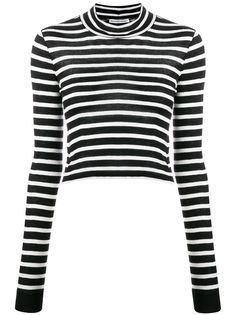 T By Alexander Wang укороченный джемпер в полоску