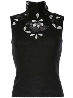 Ermanno Scervino трикотажный топ с кружевными вставками