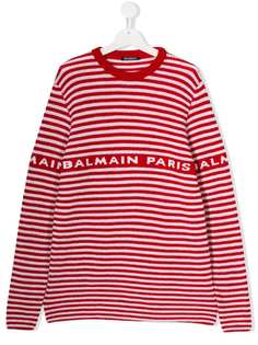 Balmain Kids джемпер в полоску