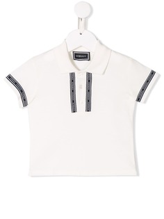 Young Versace рубашка-поло с логотипом и полосками