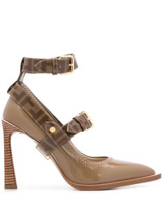 Fendi туфли Décolleté с логотипом FF