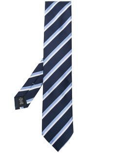 Ermenegildo Zegna галстук с вышитыми полосками