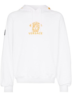 Versace толстовка с капюшоном и вышитым логотипом