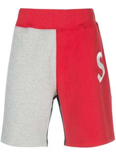 Supreme logo colourblock sweatshorts