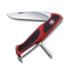 Складной нож VICTORINOX RangerGrip 53, 5 функций, 130мм, красный / черный