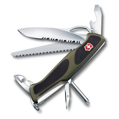 Складной нож Victorinox RangerGrip 178, 12 функций, 130мм, зеленый / черный, коробка картонная