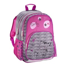 Школьные ранцы, рюкзаки, сумки Рюкзак Hama LOVELY CAT серый/розовый