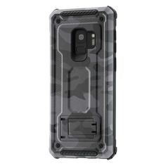 Чехол (клип-кейс) HAMA Army, для Samsung Galaxy S9, серый/черный [00186638]