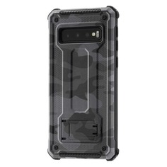 Чехол (клип-кейс) HAMA Army, для Samsung Galaxy S10, серый/черный [00186640]