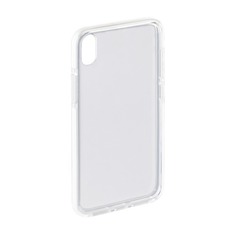 Чехол (клип-кейс) HAMA Protector, для Apple iPhone X/XS, прозрачный/белый [00185145]