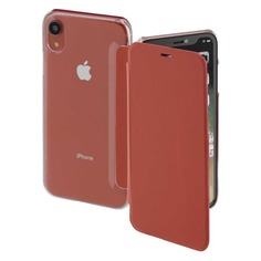 Чехол (флип-кейс) HAMA Clear, для Apple iPhone XR, коралловый/прозрачный [00185756]