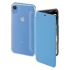 Чехол (флип-кейс) HAMA Clear, для Apple iPhone XR, синий/прозрачный [00185755]