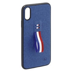 Чехол (клип-кейс) HAMA Red Sensation No. 3, для Apple iPhone X/XS, синий/красный [00186185]