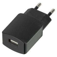 Сетевое зарядное устройство GINZZU GA-3003B, USB, 1.2A, черный