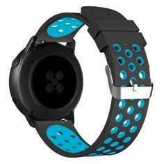 Аксессуары для гаджетов Ремешок DF sSportband-01 для Samsung Galaxy Watch Active/Active2 черный/синий (DF SSPORTBAND-01 (BLA