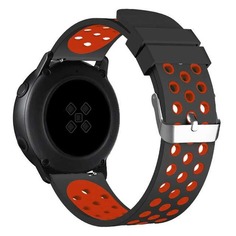 Ремешок DF sSportband-01 для Samsung Galaxy Watch Active/Active2 черный/красный (DF SSPORTBAND-01 (B
