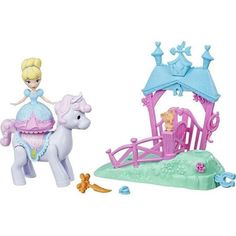 Игровой набор Disney Princess Принцесса Золушка и пони 7.5 см