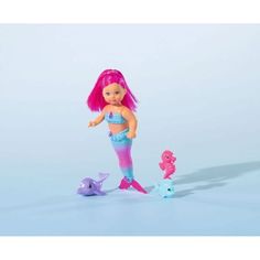 Кукла Evi русалка с двигающимся хвостом и морскими животнами