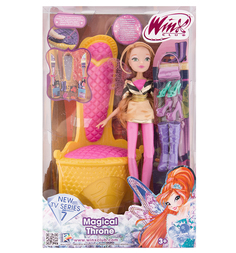 Игровой набор Winx Club Thrones Chair Wardrobe Флора