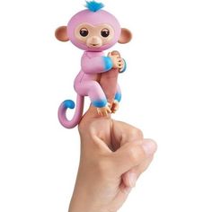 Интерактивная игрушка Fingerlings Обезьянка Канди розово-голубой