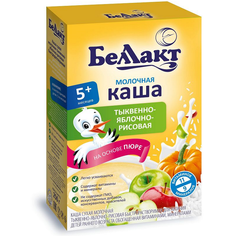 Каша Беллакт молочная тыквенно-яблочно-рисовая с 5 месяцев 250 г