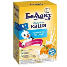 Каша Беллакт молочная тыквенно-рисовая с 5 месяцев 250 г