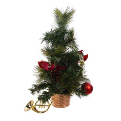 Ель искусственная Guan Arts/3 Way украшенная с шишками 40 см (A98-16-10A601)