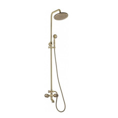 Комплект для ванной и душа двухручковый короткий (10см) излив, лейка круг Bronze de Luxe 10121r royal