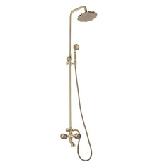 Комплект для ванной и душа двухручковый короткий (10см) излив, лейка цветок Bronze de Luxe 10121f royal