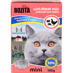 Корм для кошек Bozita Mini кусочки в соусе мясной коктейль 190 г