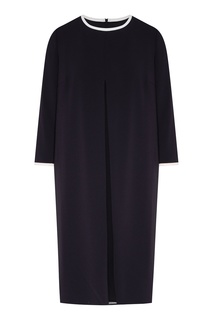 Темно-синее платье прямого кроя Max Mara