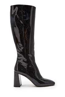 Черные лакированные сапоги Prada