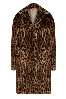 Пальто из искусственного меха леопардовой расцветки No21