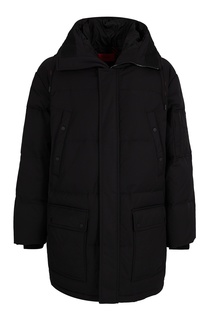 Черная куртка с капюшоном Hugo Boss