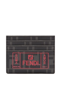 Картхолдер с монограммами черного цвета Fendi