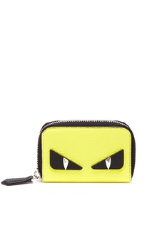Неоново-желтый кошелек с аппликациями Bag Bugs Fendi