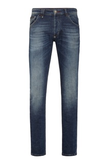 Синие зауженные джинсы Philipp Plein