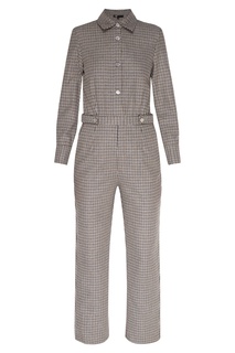 Серый клетчатый комбинезон Maje