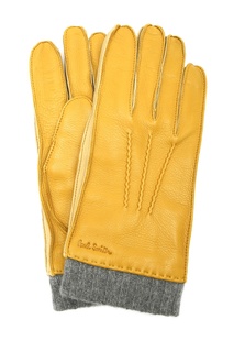 Желтые перчатки из кожи Paul Smith