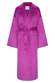 Шерстяное пальто пурпурного цвета Essentiel Antwerp