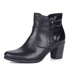 Ботильоны Черные ботильоны с декоративной молнией Rieker