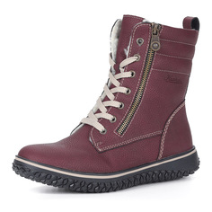 Ботинки Бордовые высокие ботинки на шерсти Rieker