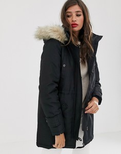 Парка с искусственным мехом на капюшоне Vero Moda