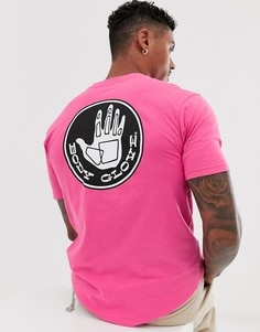 Розовая футболка с логотипом и принтом на спине Body Glove Core