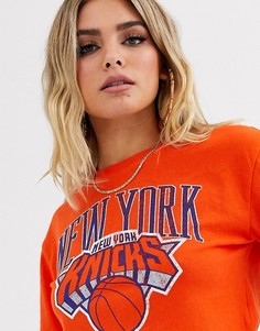 Короткая футболка с логотипом NBA New York Knicks