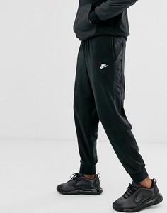 Черные зимние джоггеры с манжетами и нейлоновыми вставками Nike
